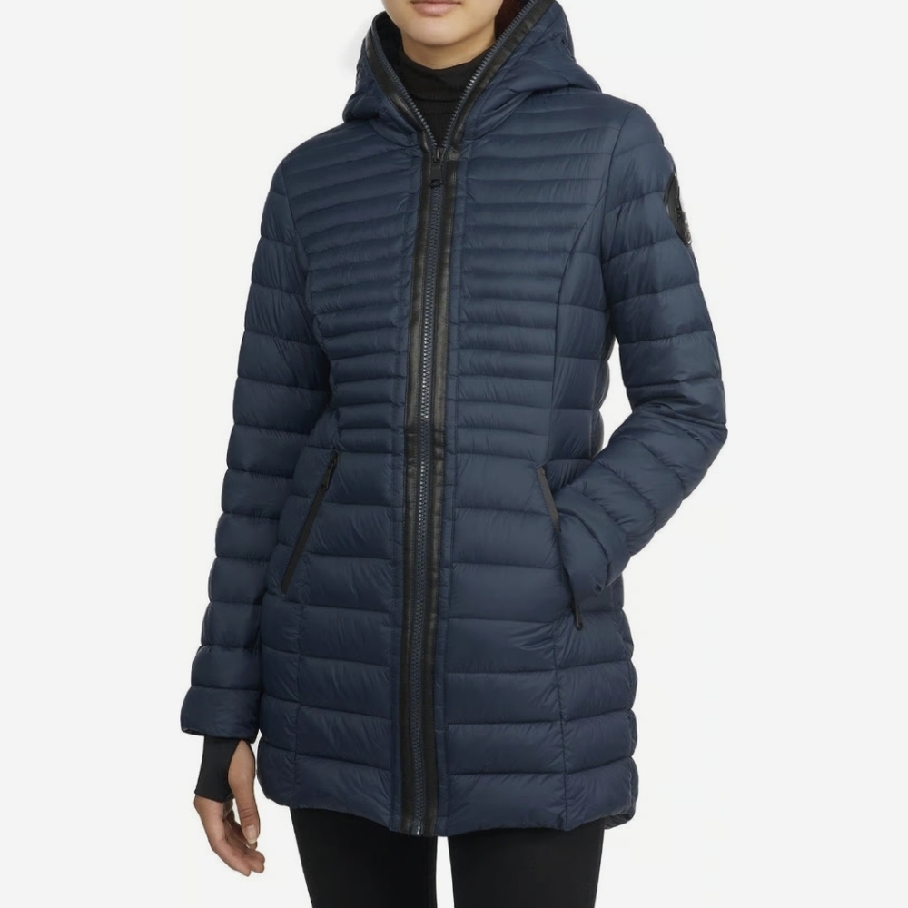 Pajar Lyvien Lightweight Packable Puffer Jacket with Zip to Top Fixed Hood